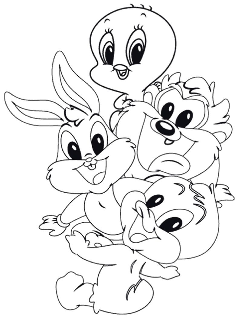 Cute Baby Looney Tunes Coloring Page | Ausmalbilder über Ausmalbilder Baby Looney Tunes