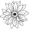 Daisy Flower Silhouette | Blumenbilder Zum Ausdrucken mit Blumenbilder Zum Ausdrucken