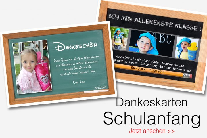 Danksagungen, Dankeskarten &amp; Einladungen Bestellen bei Danksagungskarten Schulanfang