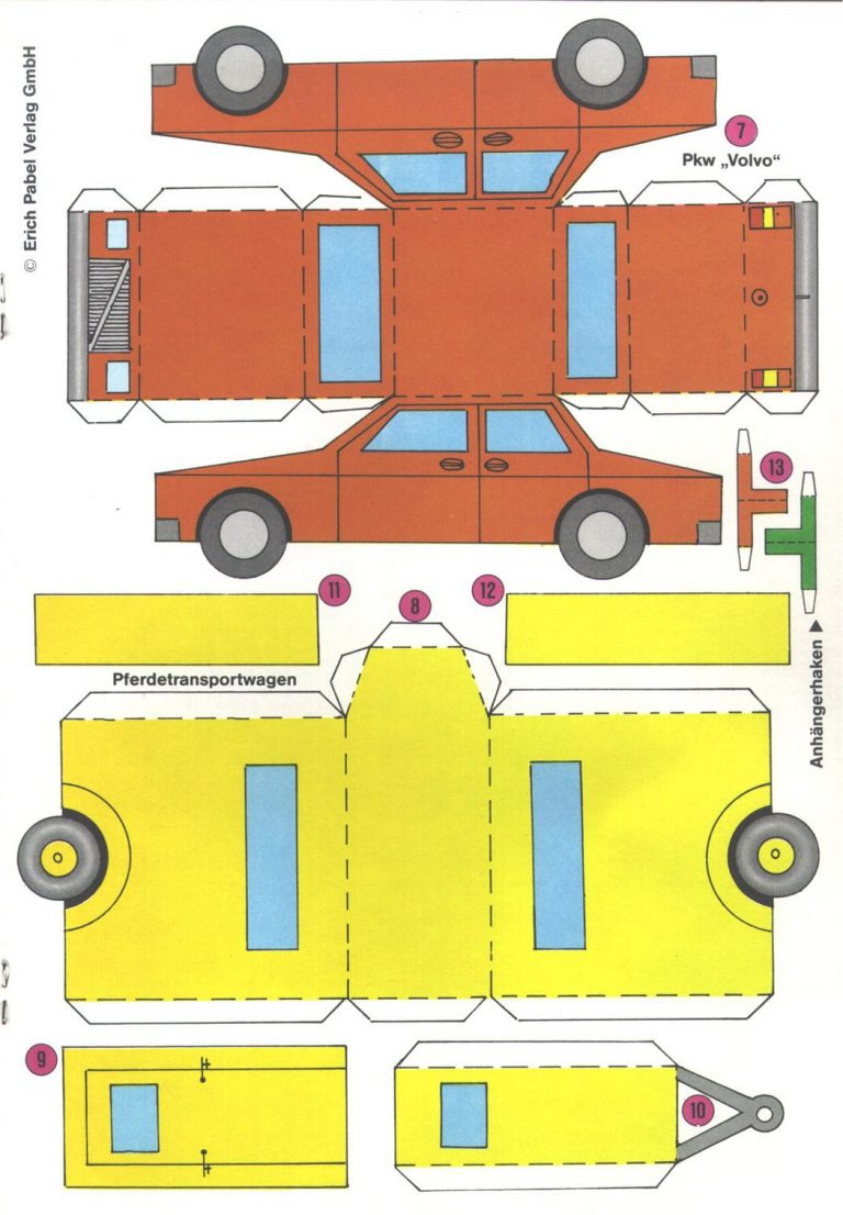 Datei:1983-43 Bb 5B | Bastelbogen, Auto Basteln, Basteln über Auto Aus