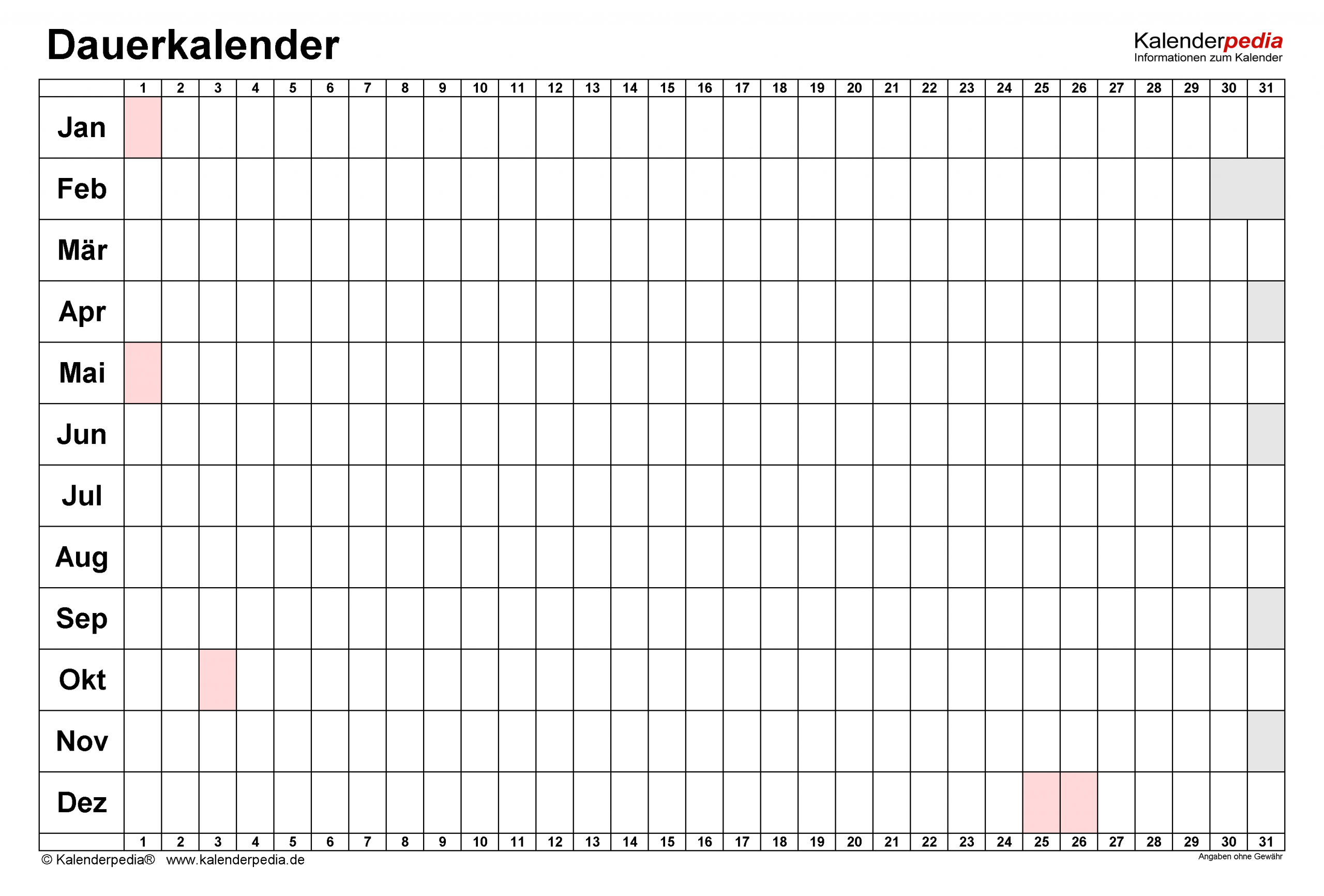 Dauerkalender / Immerwährender Kalender Für Excel Zum Ausdrucken mit Kalender Für Jedes Jahr
