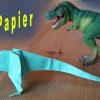 Dein Papier Dino T-Rex Falten /// Origami Falttechnik innen Bastelvorlagen Dinosaurier