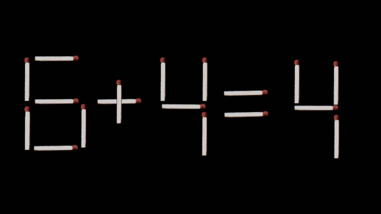 [Denksport] 6+4=4 - Streichholzrätsel - Rätsel - Logik - Mathe für Streichholz Rätsel