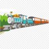 Der Bahn-Transport-Cartoon-Lokomotive - Comic-Stil-Zug verwandt mit Eisenbahn Comics Bilder