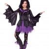 Details Zu Fledermaus Kostüm Kapuzenkleid Für Mädchen An Halloween verwandt mit Fledermaus Kostüm Kind Selber Machen