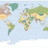 Details Zu Fototapete Weltkarte 184X127 Karte Landkarte Worldmap Länder  Grenzen Grossformat in Länder Der Welt Karte