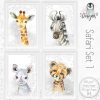 Details Zu Safari Kinderzimmer Bilder Giraffe Baby Poster Tiere A4 Druck  |Set44 /saf1 verwandt mit Tierbilder Für Kinderzimmer