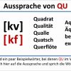 Deutsch: Aussprache Von Qu (Deutsche Untertitel)/pronunciation Of Qu  (German Subtitles) mit Wörter Mit W Am Anfang