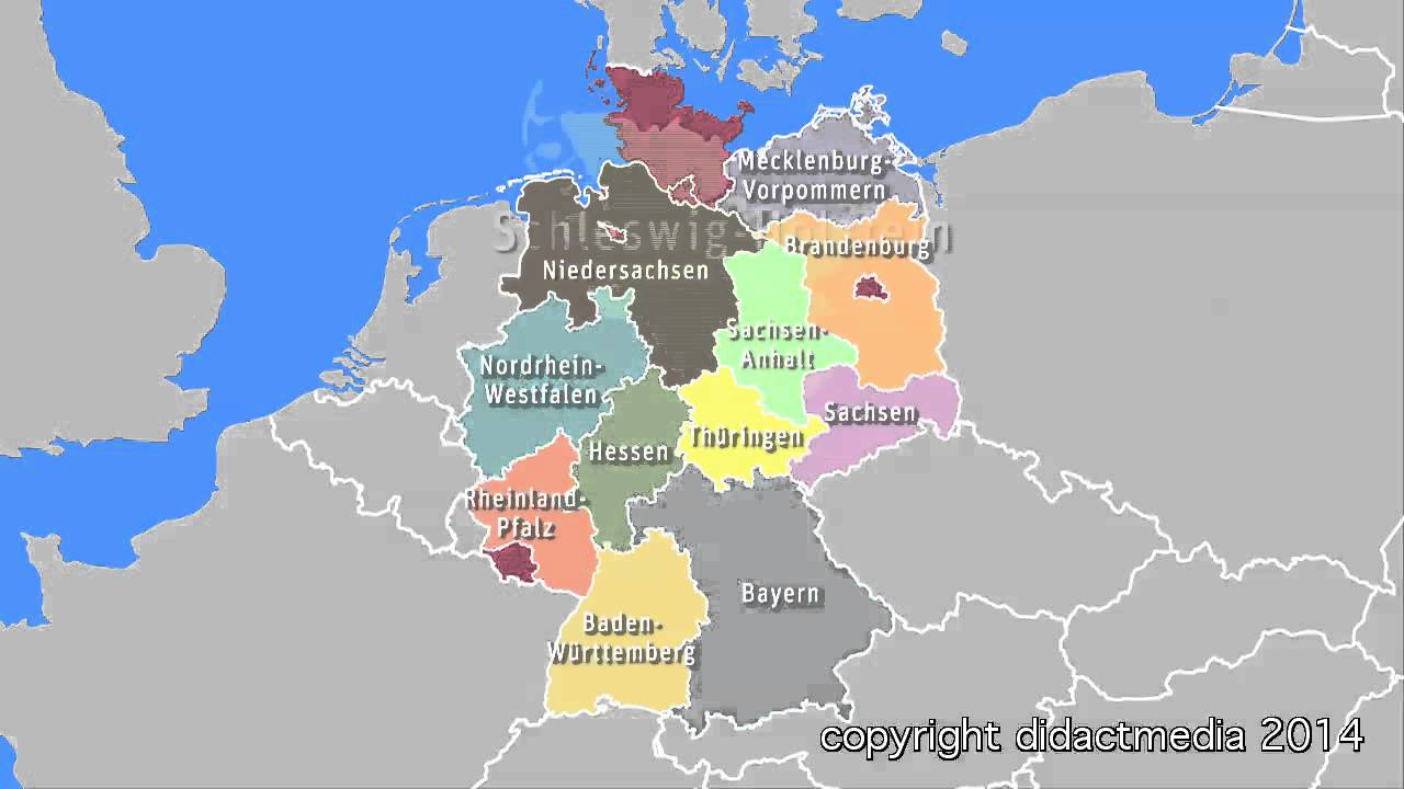 Deutschland Im Überblick - 16 Bundesländer ganzes Die 16 Bundesländer