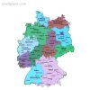 Deutschland Karte Bundesländer | Stadtplan bestimmt für Deutschland Karte Bundesländer Und Hauptstädte