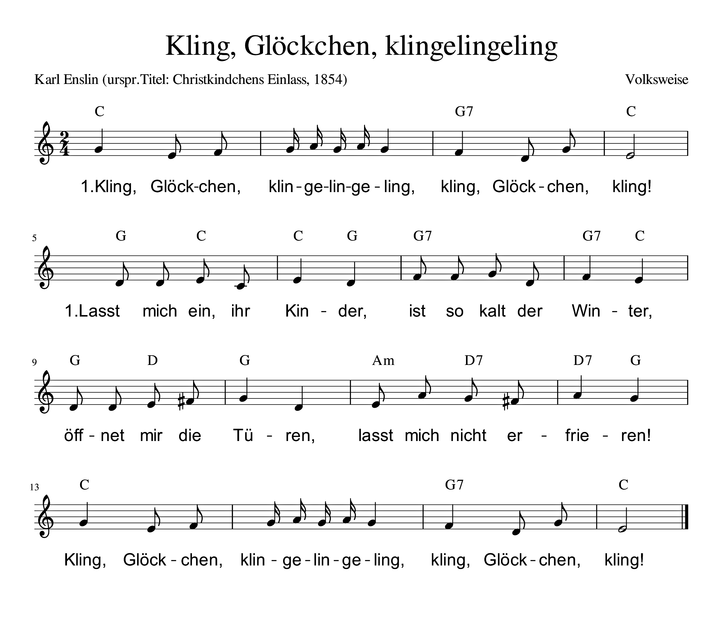 Deutschland-Lese | Kling, Glöckchen, Klingeling für Text Kling Glöckchen Klingelingeling
