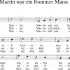Deutschland-Lese | Martin War Ein Frommer Mann über Sankt Martin Ritt Durch Schnee Und Wind Noten