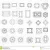 Diamant Vektorsatz Edelsteine, Die Linie Zeichnen innen Geometrische Formen Zeichnen