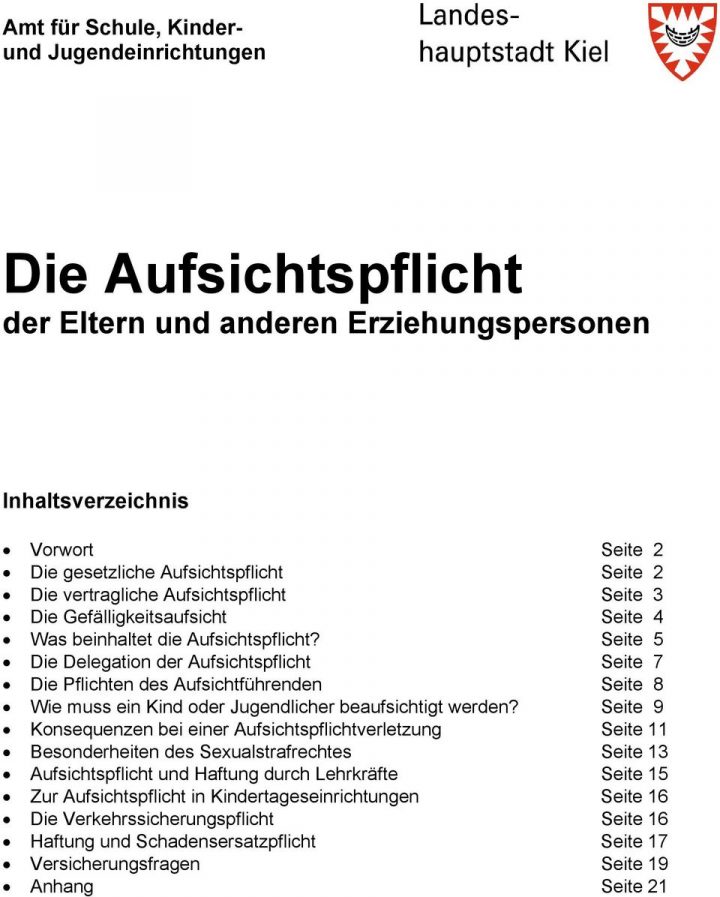 Die Aufsichtspflicht Der Eltern Und Anderen verwandt mit Aufsichtspflicht Eltern Für 16 Jährige