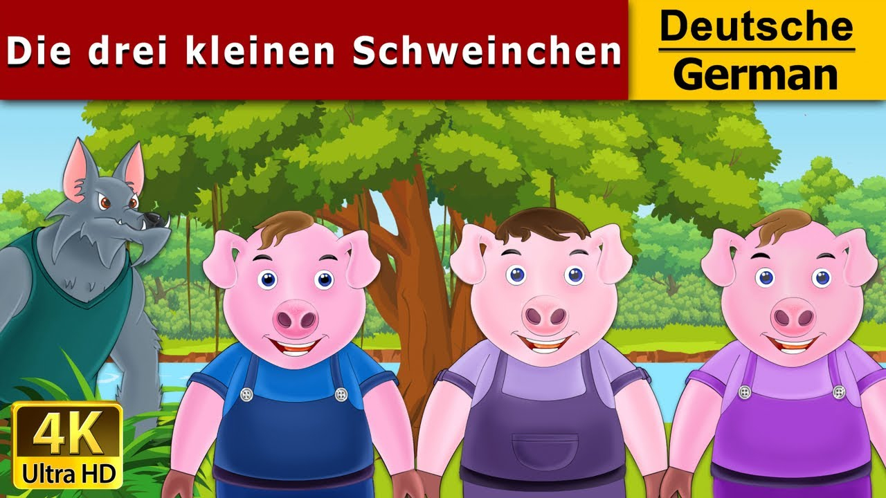 Die Drei Kleinen Schweinchen | Gute Nacht Geschichte | Märchen | Geschichte  | Deutsche Märchen innen Die Drei Kleinen Schweinchen Bildergeschichte