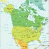Die Regionale Und Politische Unterteilung Nordamerikas in Nordamerika Karte Mit Staaten Städte