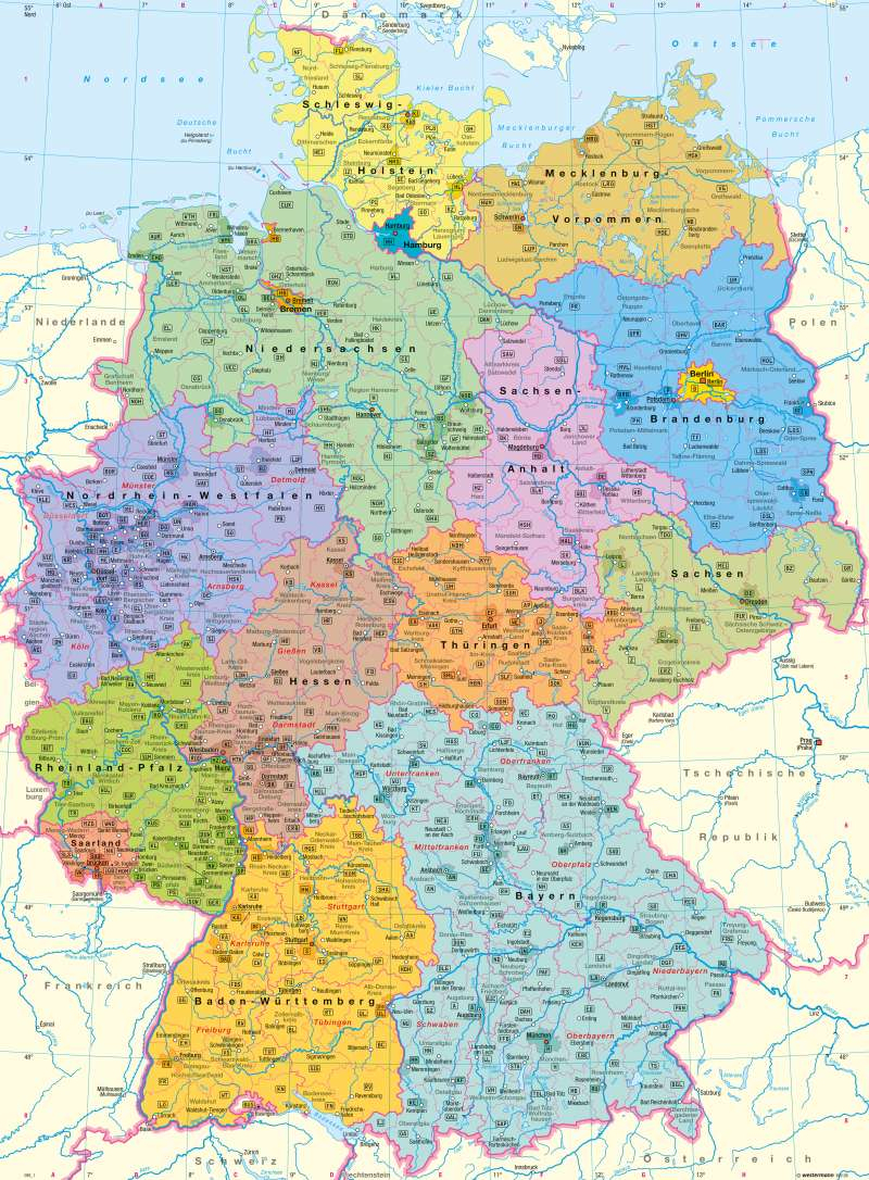 Diercke Weltatlas - Kartenansicht - Deutschland bei Bundesländer