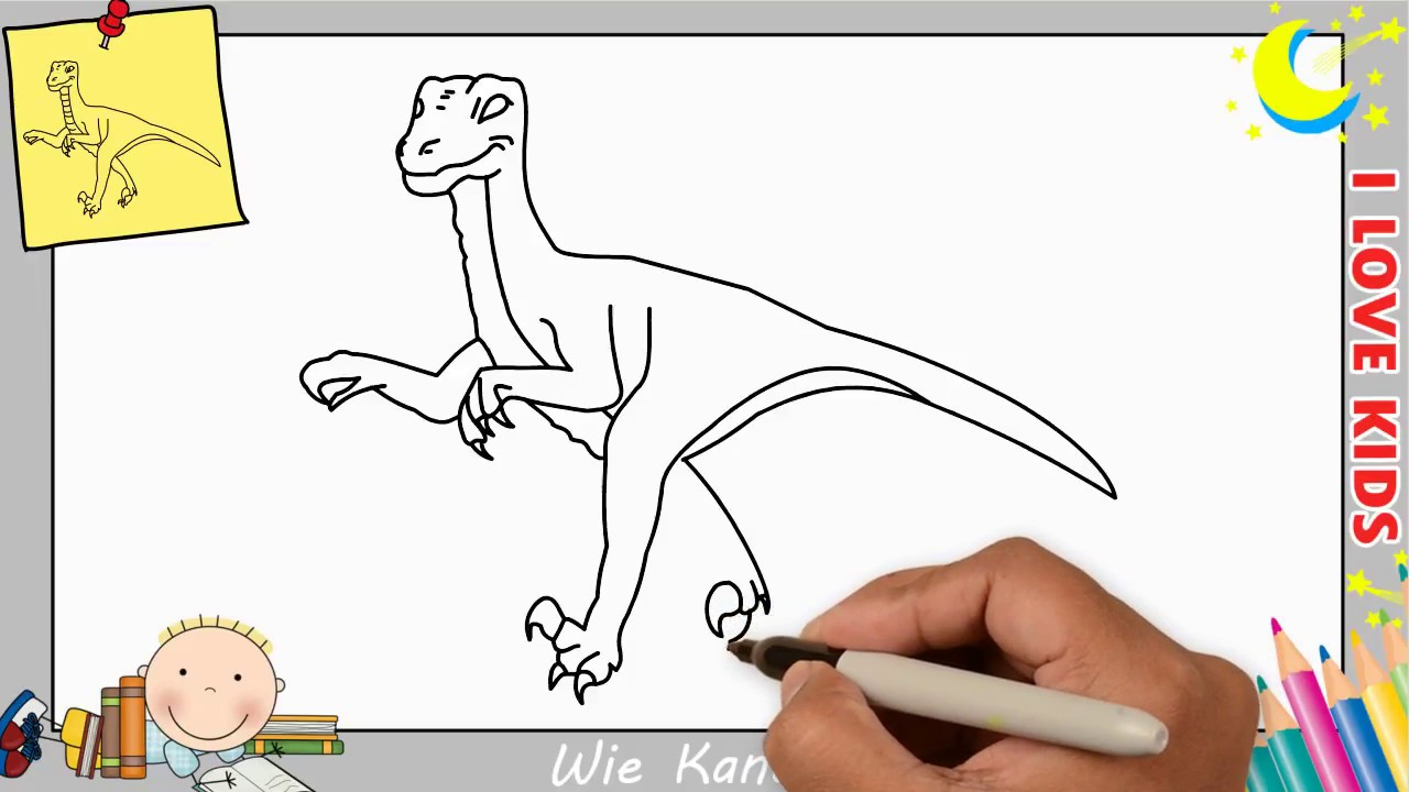 Dinosaurier Zeichnen Lernen Einfach Für Anfänger &amp; Kinder in Dino Zeichnen