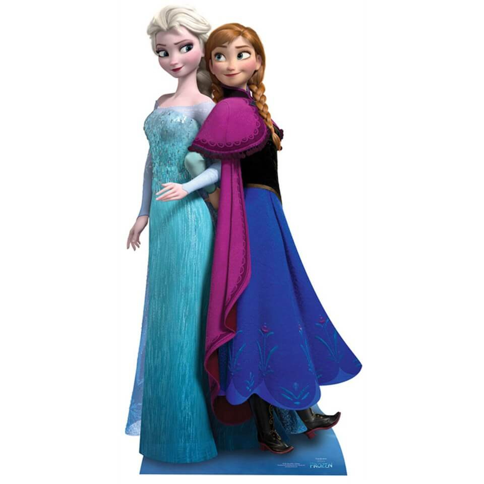 Disney Frozen Anna &amp; Elsa Lifesized Cardboard Cut Out mit Anna Und Elsa Bilder