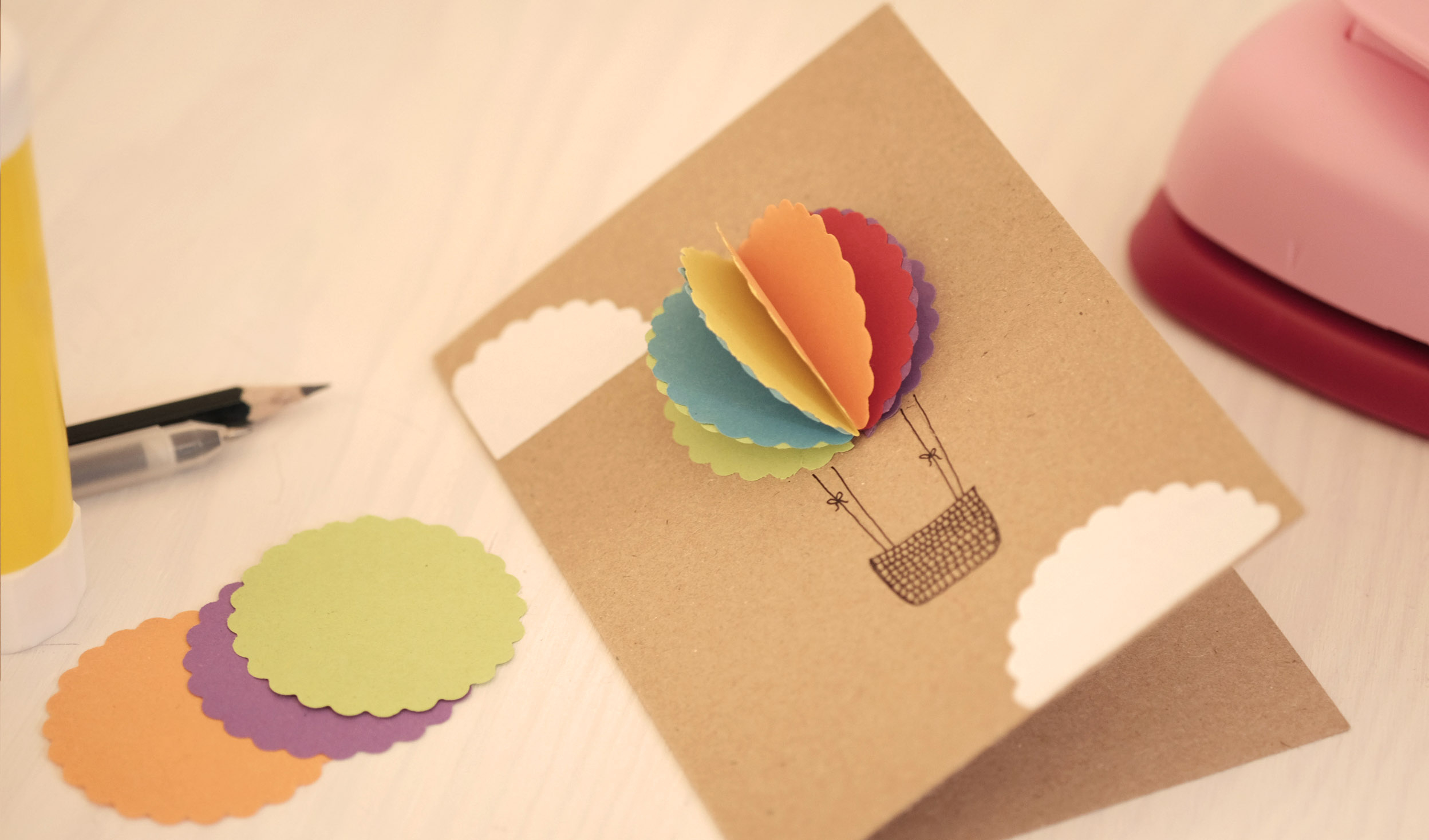 Diy Grußkarte Basteln: Heißluftballon - Papierdrachen mit Grußkarten Selber Basteln
