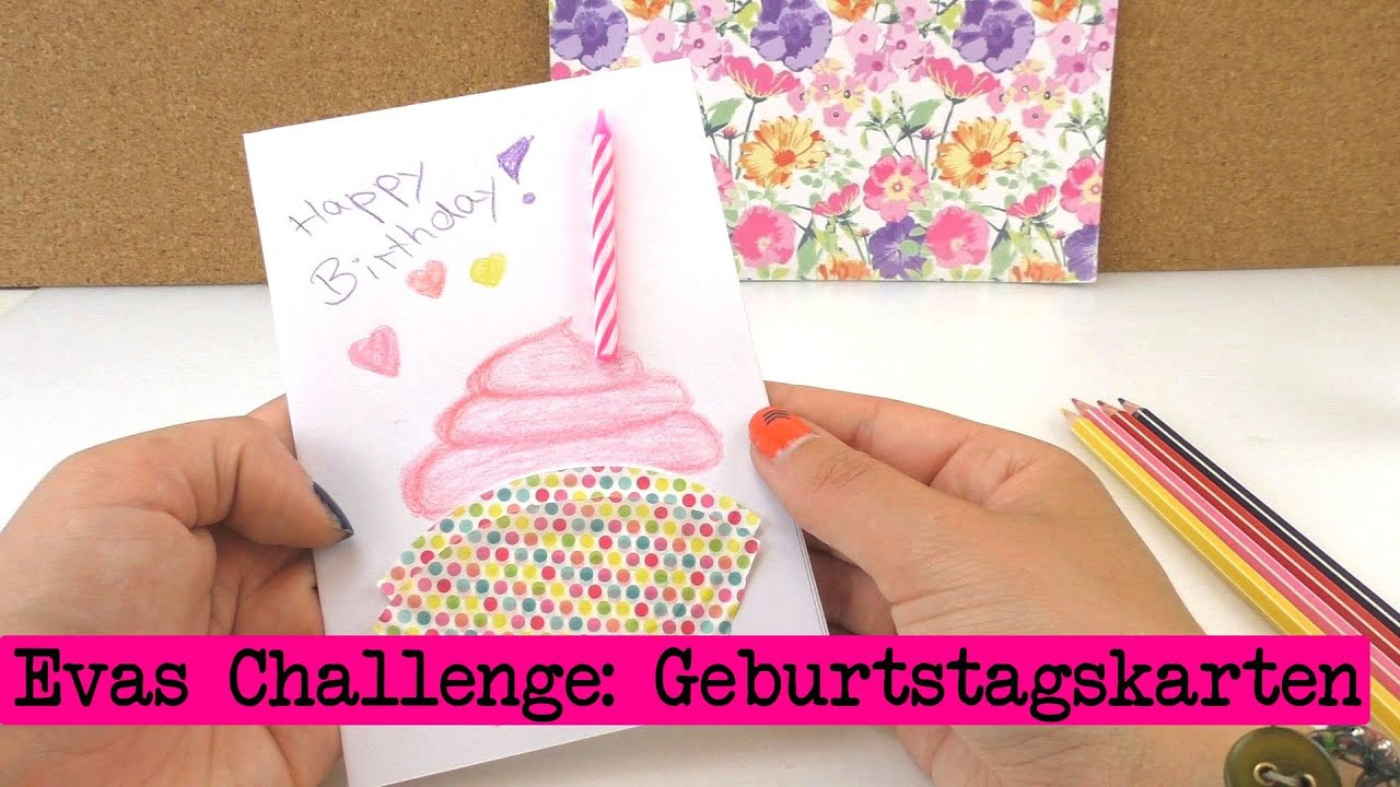 Diy Inspiration Challenge #18 Geburtstagskarten | Evas Challenge | Tutorial  - Do It Yourself in Geburtstagskarten Zum 18 Selber Basteln