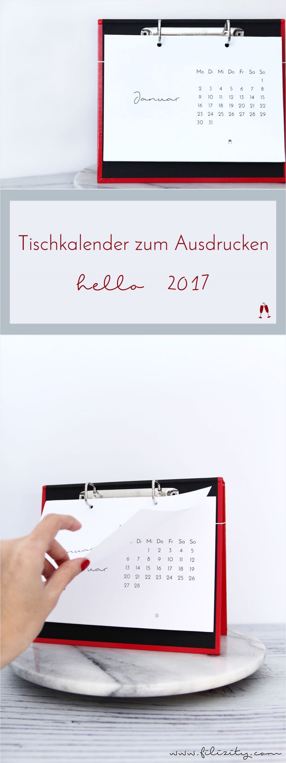 Diy Kalender-Brett &amp; Tischkalender 2017 Zum Ausdrucken (Mit über Fotokalender 2017 Selbst Gestalten Kostenlos