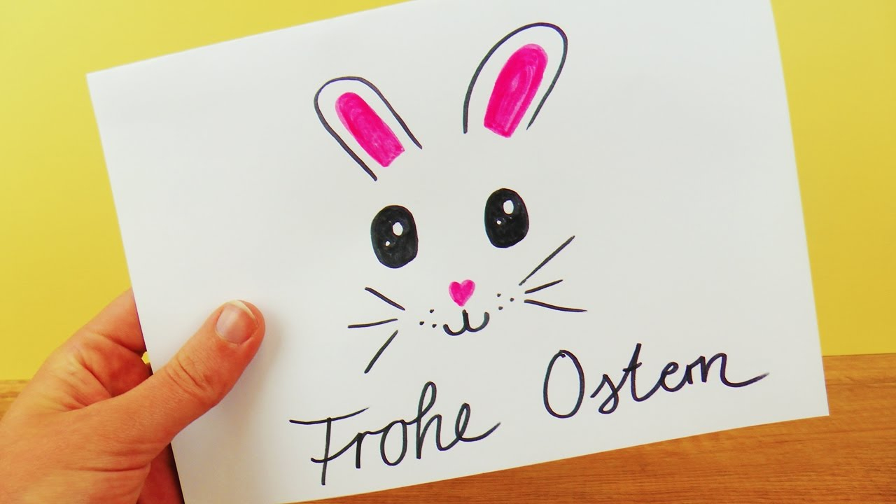 Diy Kawaii Oster Hasen Selber Machen | Last Minute Osterkarte Zum  Verschenken in Oster Karte