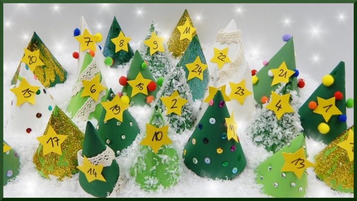 Diy | Papier Tannenbaum Adventskalender Selber Basteln | Paper Christmas  Tree Advent Calendar für Adventskalender Aus Papier Selber Basteln