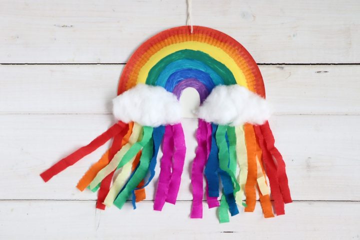 Diy: Pappteller-Regenbogen Basteln - Lavendelblog ganzes Bastelvorlage Regenbogen