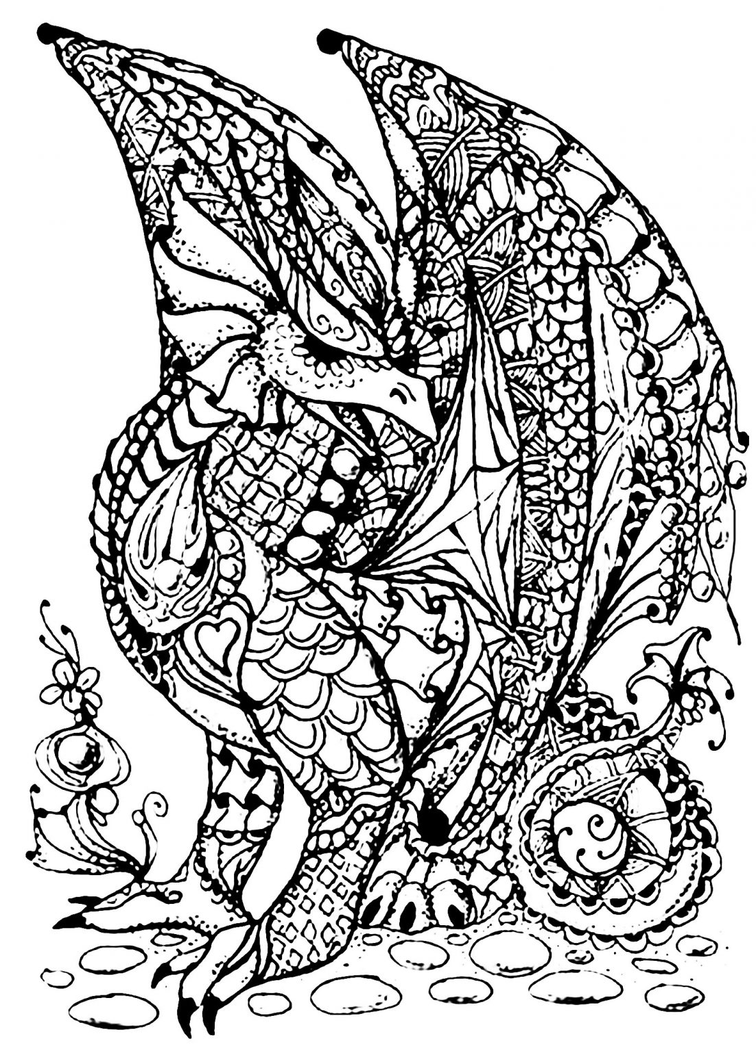 Mandala Drachen - kinderbilder.download | kinderbilder.download