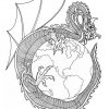 Drachen Mandalas - Ausmalbilder - Ausmalbilder Ausdrucken ganzes Mandala Drachen