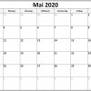 Druckbare Mai 2020 Kalender Zum Ausdrucken [Pdf, Excel, Word bei Kalenderseiten Zum Ausdrucken