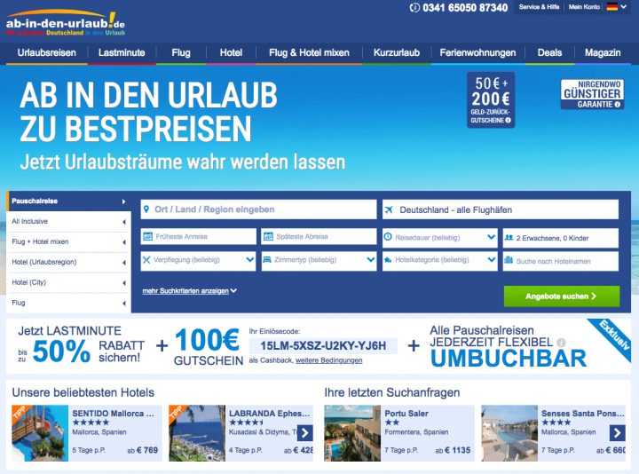 ᐅ Ab In Den Urlaub Gutschein &amp; Bewertungen » 100€ Urlaubs in Geschenkgutschein Ab In Den Urlaub