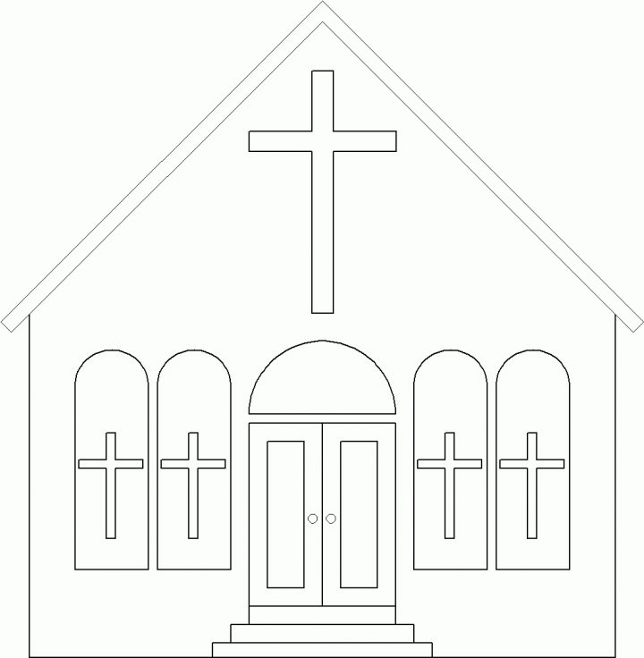 Ausmalbild Kirche - kinderbilder.download | kinderbilder.download