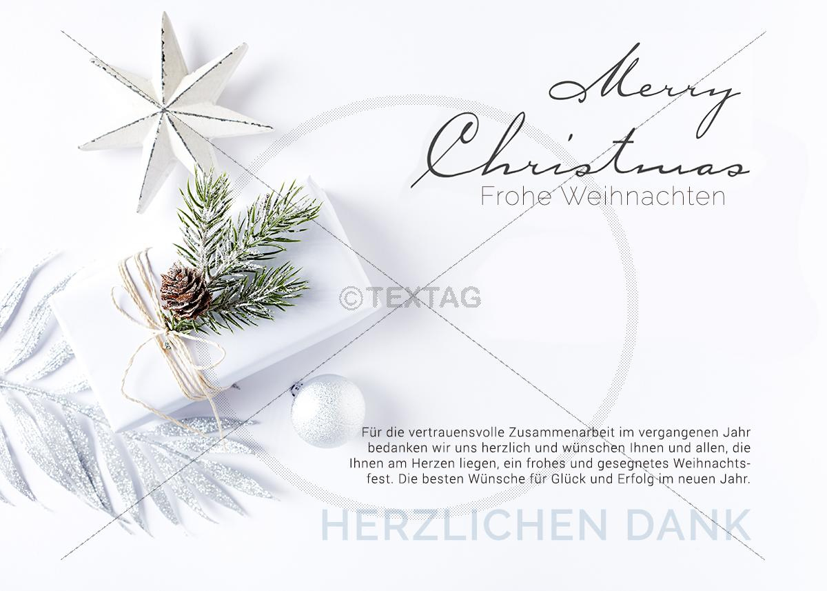 Edle E-Card In Weiß - Elektronische Weihnachtskarte Für Firmen (0354) mit Kostenlose Grußkarten Weihnachten Weihnachtskarten