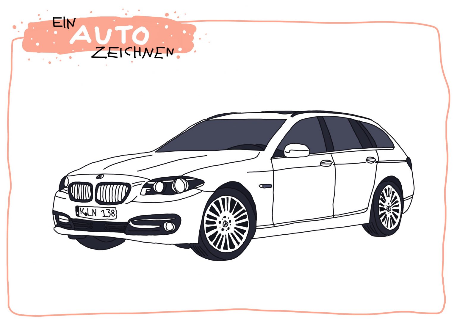 Ein Auto Zeichnen | Fahrzeughits Der Kids - Creatipster bestimmt für