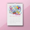 Einfach Kalender Basteln Mit Kindern - Fingerstempel in Kalender Basteln Mit Kindern