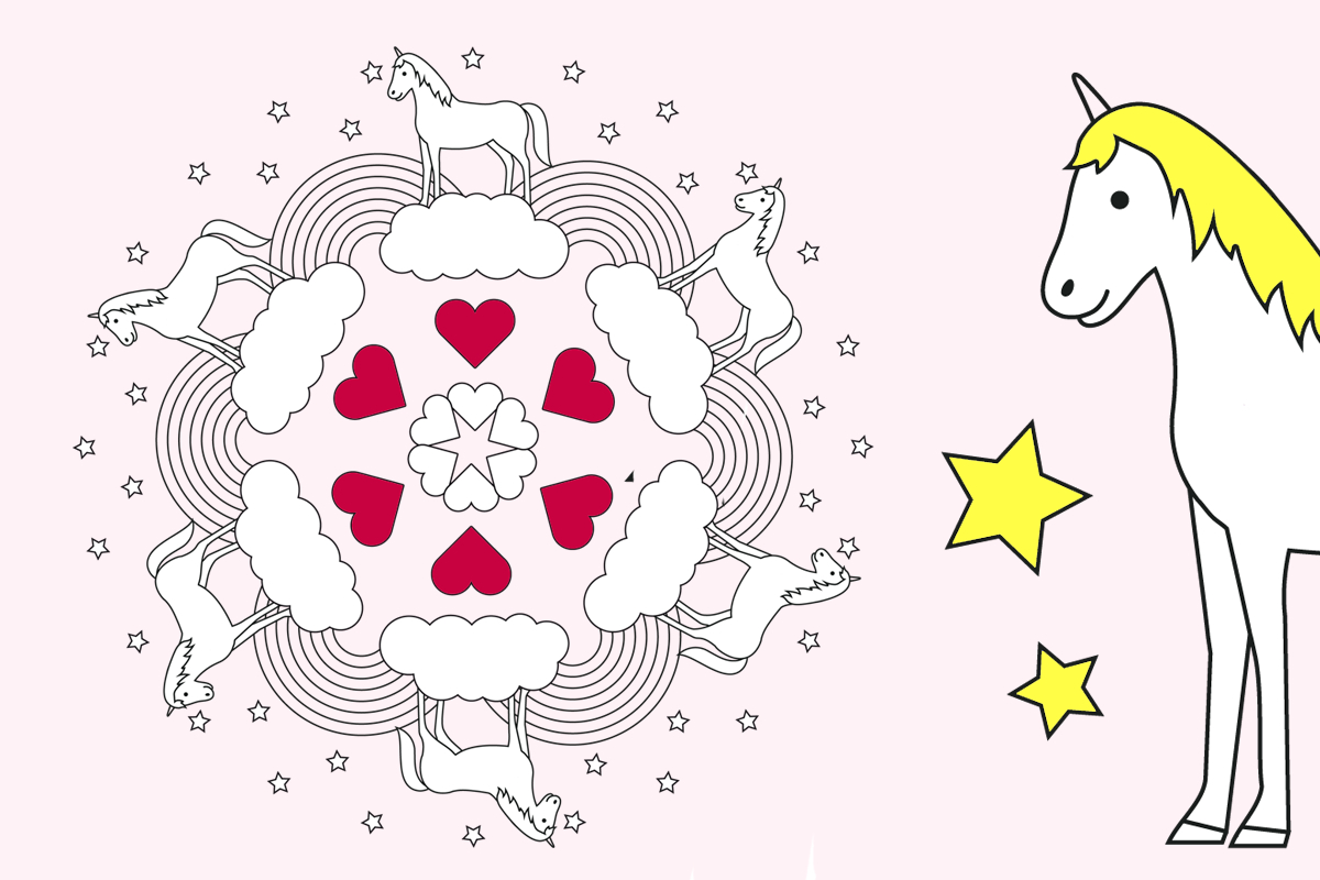 Einhorn Mandala » Pdf Zum Ausdrucken | Kribbelbunt bestimmt für Einhorn Bilder Zum Ausdrucken