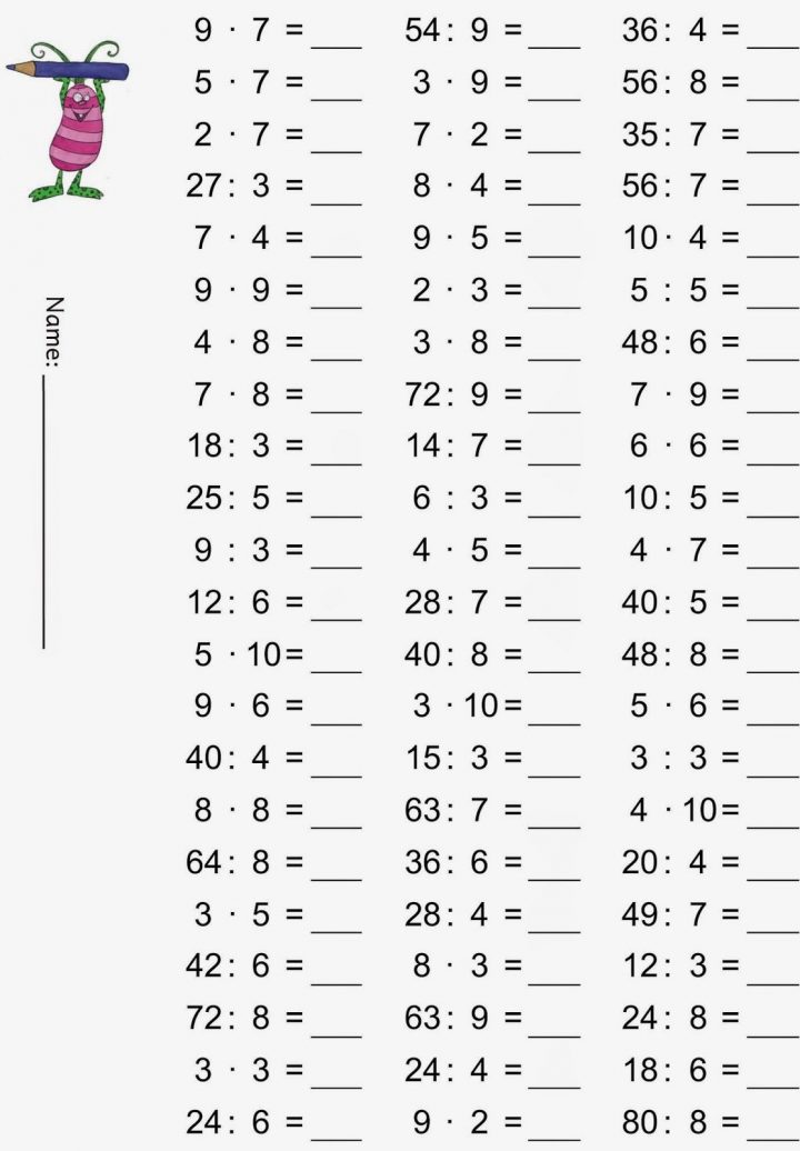 Einmaleins – Gemischte Übungsaufgaben (Mit Bildern verwandt mit