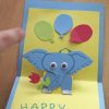 Elefanten Geburtstagskarte Basteln Mit Lena - Birthday Elephant Card - На  День Рождения Детям in Geburtstagskarte 1 Geburtstag Basteln