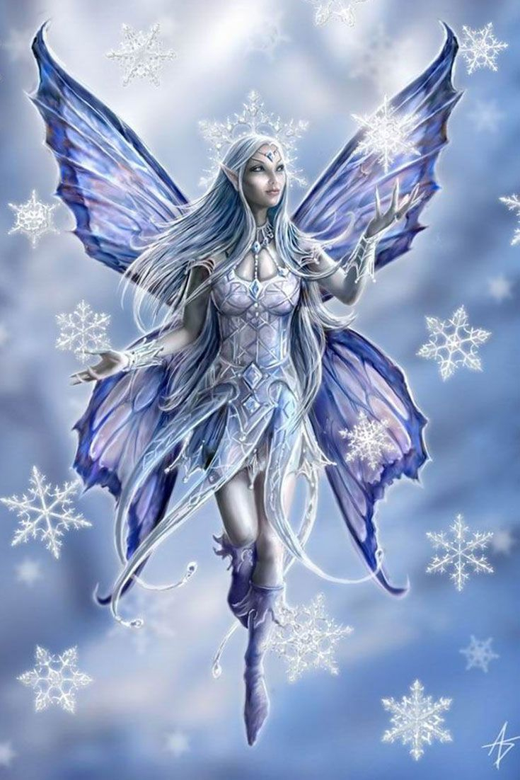 Elfen Grußkarte - Snowflake Fairy Inkl. Umschlag (Mit für Elfen Zeichnungen