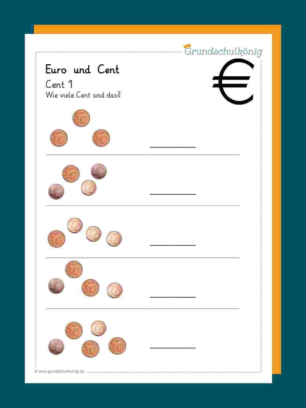 Euro Und Cent ganzes Rechenaufgaben 1 Klasse Kostenlos