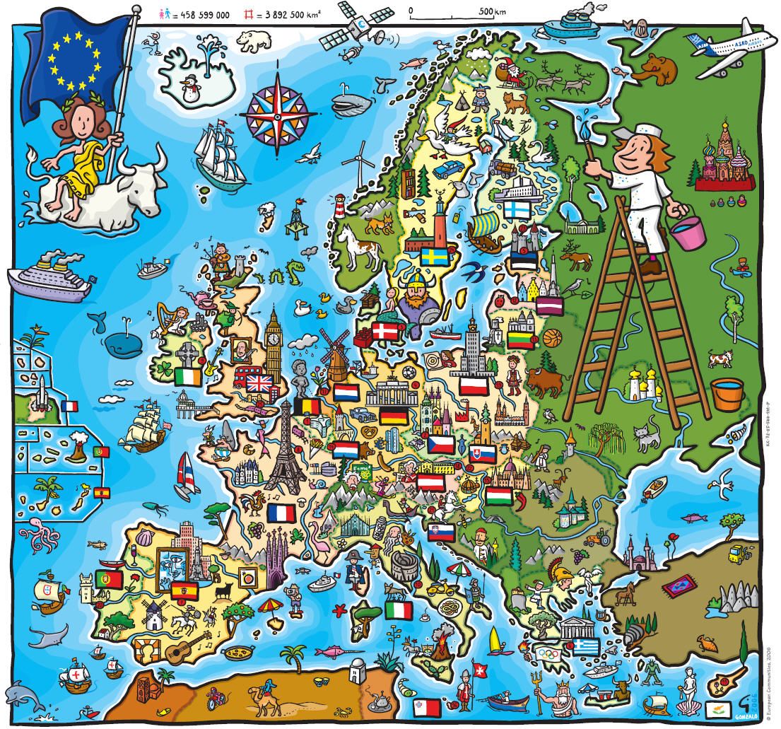 Europakarte (Karte Für Kinder) : Weltkarte - Karten Und ganzes Europakarte Zum Drucken