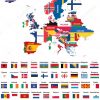 Europakarte Mit Ländern Nationalflaggen Gemischt Alle für Flaggen Zum Ausdrucken