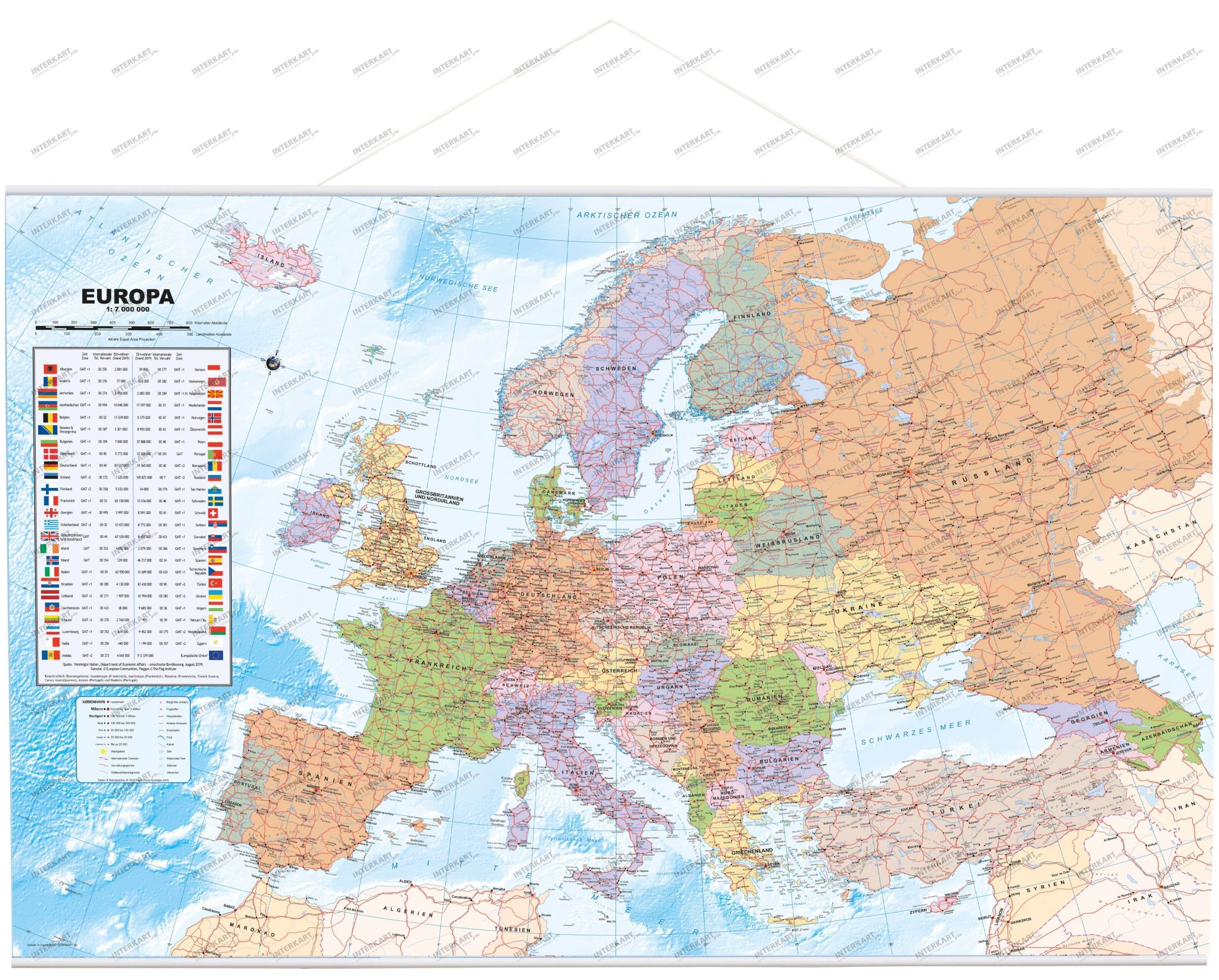 Европа напечатала. Europe Map High Resolution. ГИС печать.