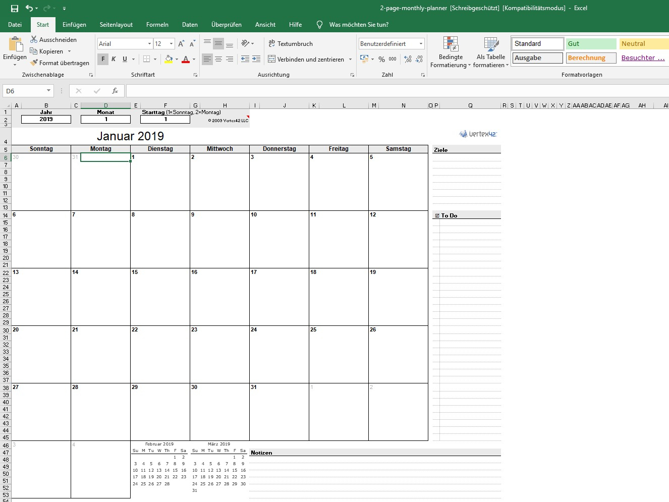Ewiger Kalender Für Excel Download – Kostenlos – Chip für Geburtstagskalender Download Kostenlos