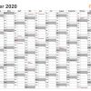 Excel-Kalender 2020 - Kostenlos innen Monatskalender Vorlage