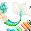 👑 Meerjungfrau Malen Mit Copics &amp; Polychromos Buntstifte 😍 How To Draw A  Mermaid Sirène Русалка verwandt mit Meerjungfrau Malen