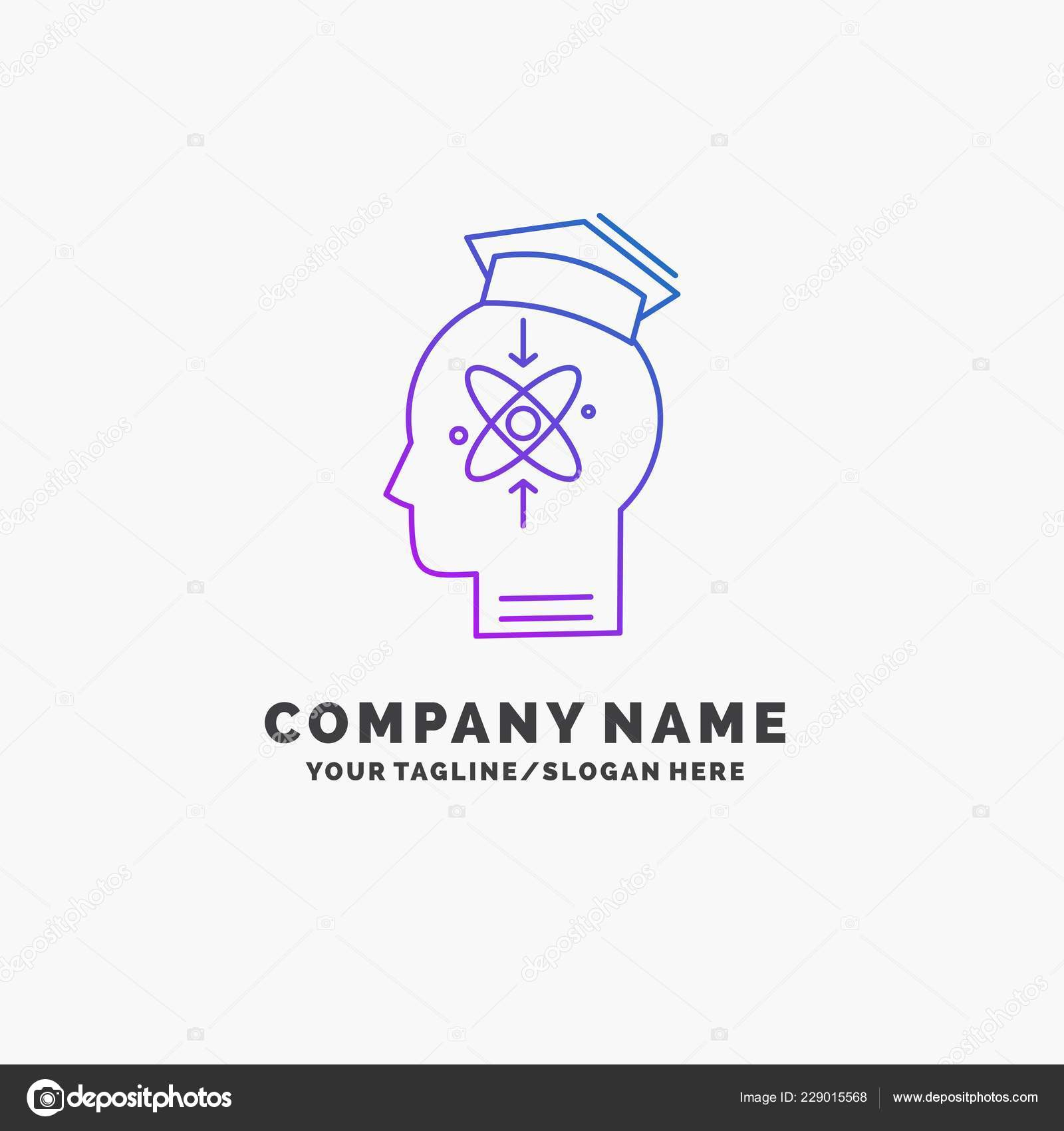 Fähigkeit Kopf Mensch Wissen Fertigkeit Lila Business Logo verwandt mit Mensch Vorlage