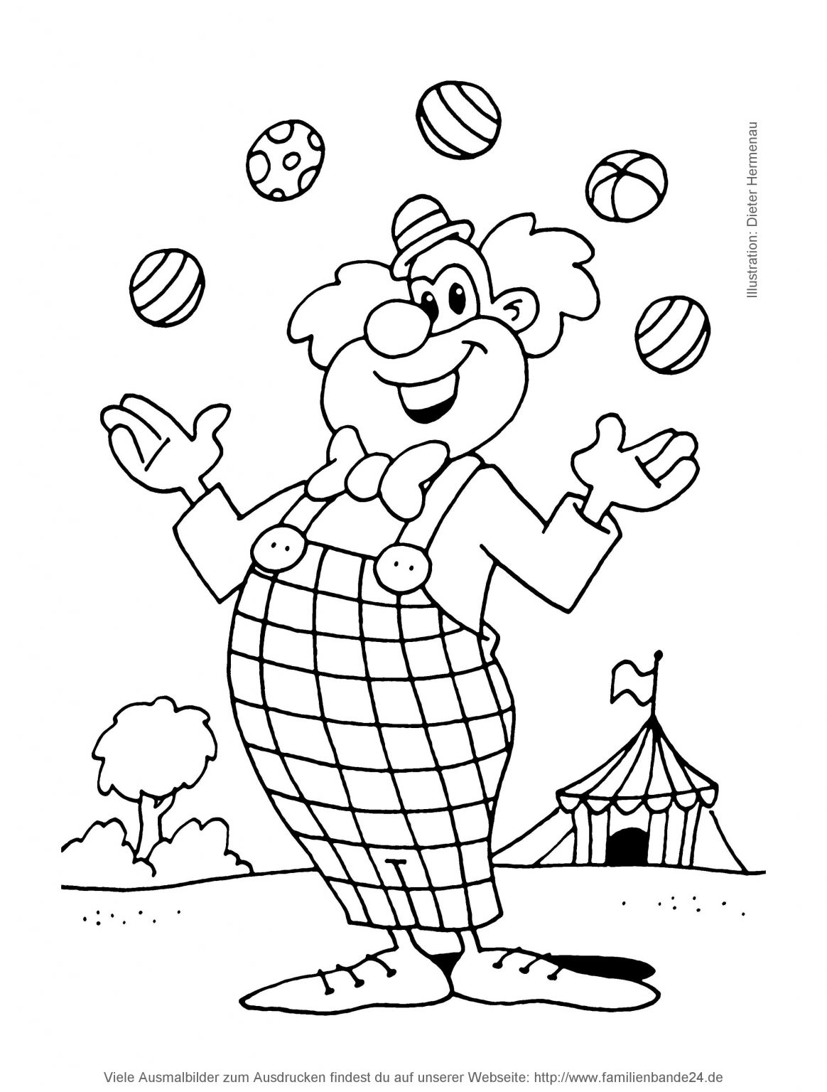 Malvorlage Clown kinderbilder.download kinderbilder
